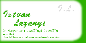 istvan lazanyi business card